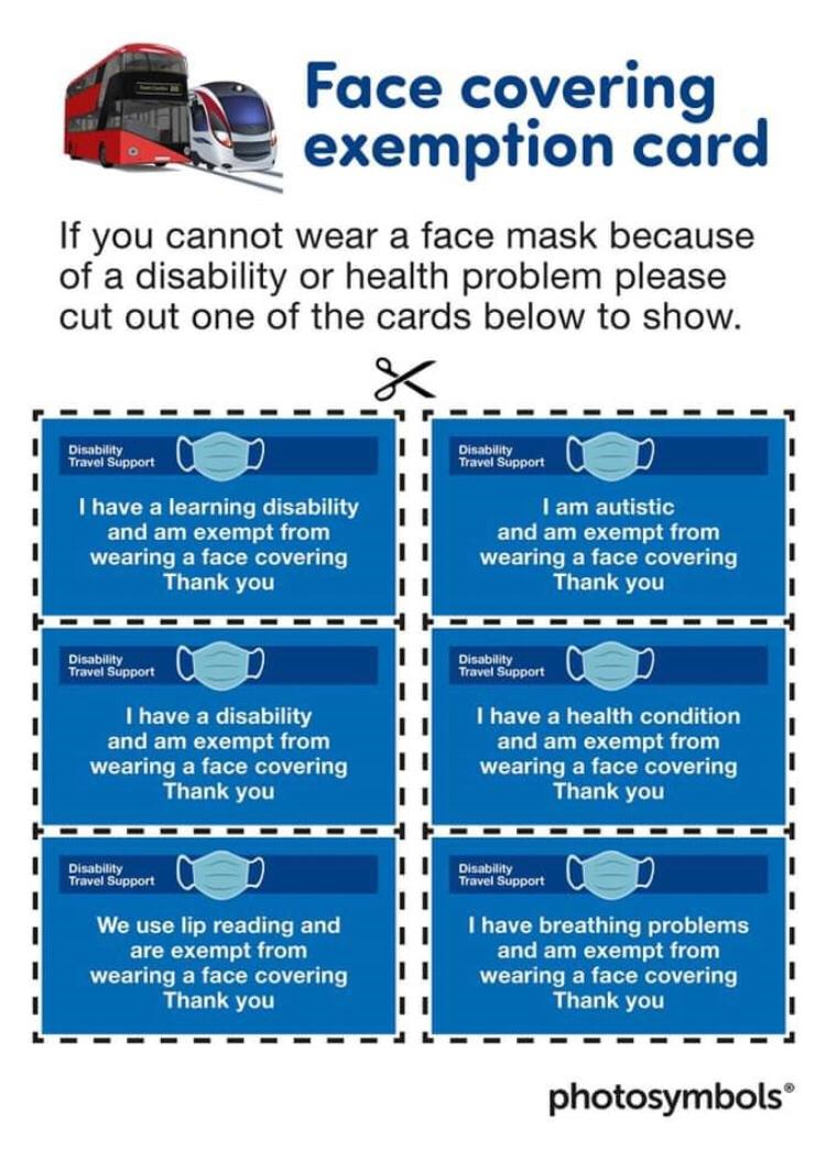 Face Covering Exemptions Face Covering Exemptions